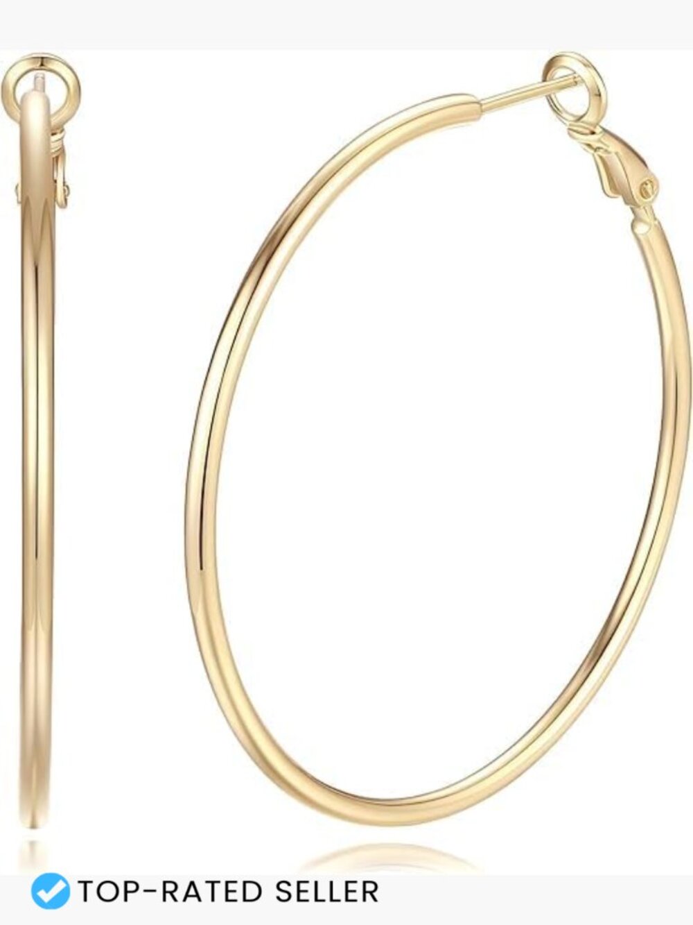 Chunky Gold Hoop Earrings Classic Dainty Polished Hoop Earrings
